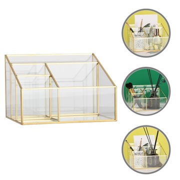 Organizator na przybory do makijażu Szklana gablota na kosmetyki