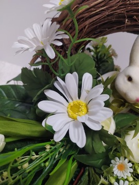 Украшение с ПАСХАЛЬНЫМ зайцем на могилу, кладбище, композицию на тарелку.