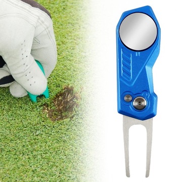 Инструмент Golf Divot Tool Принадлежности для гольфа Ремонт складной вилки Pitch Mark L Golf Blue