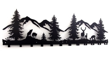 Декоративная настенная вешалка для одежды и волчьего класса на лесу очищается 40 см!