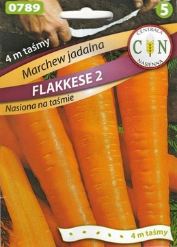 Marchew Flakkese 2 nasiona na taśmie bardzo plenna