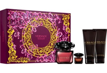 ZESTAW VERSACE CRYSTAL NOIR 90ML EDT WODA TOALETOWA + 5ML + 100ML + 100ML