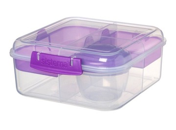 SISTEMA LUNCHBOX BENTO BOX КОНТЕЙНЕР 1250 МЛ С ОТДЕЛЕНИЯМИ ДЛЯ СОУСА