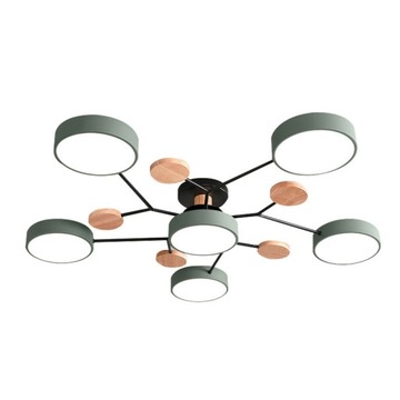 SUFITOWA ŻYRANDOL LAMPA WISZĄCA ZIELONY 4 ŻARÓWEK