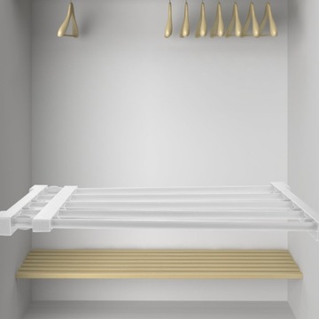 РАЗДВИЖНЫЕ ПОЛКИ, МНОГОСТОРОННЕЕ РАЗДЕЛЕНИЕ ГАРДЕРОБА