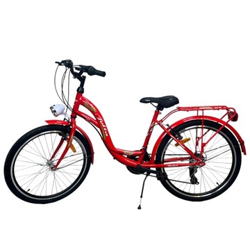 ROWER DZIECIĘCY DAMKA FOLTA VILA 24'' OSPRZĘT SHIMANO CZERWONY