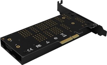 PCIE x4 — 2x M.2 NVMe и активный адаптер SATA +