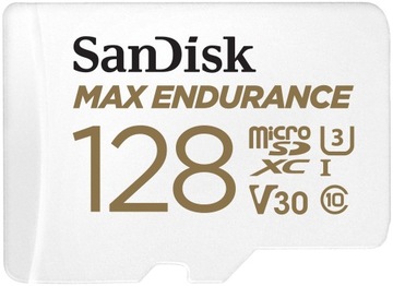 SanDisk Max Endurance microSDXC 128 ГБ, класс 10 U3 + адаптер