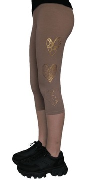 Legginsy 3/4 Getry Rybaczki CAPPUCINO SERCA r. 128