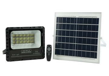 LAMPA HALOGEN LED 300W Z PANELEM SOLARNYM PILOTEM