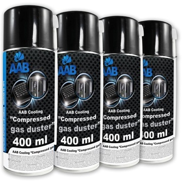 4x AAB COOLING SPRĘŻONE POWIETRZE 400ml + 8x RURKA
