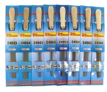 НАПИЛКИ ПО МЕТАЛЛУ 200мм №1 №2 С РУЧКАМИ НАБОР 8 шт.