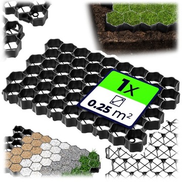 ПАРКОВОЧНАЯ ГАЗОННАЯ САДОВАЯ СЕТКА 60х40 ЧЕРНАЯ