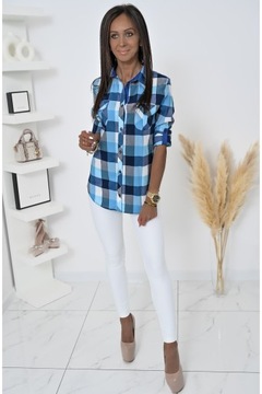 Весенняя повседневная рубашка клетчатки Несси! WZ 3 XL