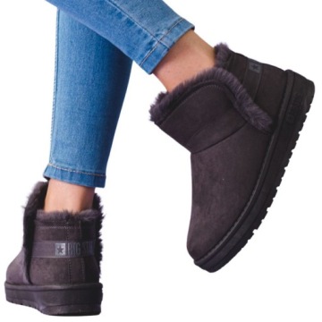 Buty damskie Zimowe BIG STAR Śniegowce OCIEPLANE