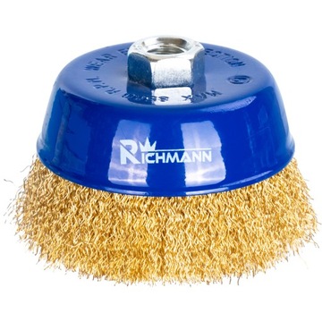 SZCZOTKA DO SZLIFIERKI DOCZOŁOWA 100mm M14 MOSIĄDZ C4305