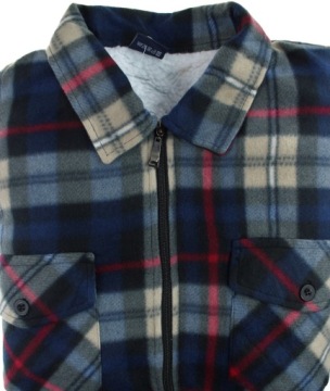 ТЕПЛАЯ МУЖСКАЯ ФЛИСОВАЯ РУБАШКА В Клеточку XXLP87