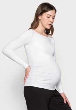 Bluzka ciążowa z długim rękawem, 3pak, czarny, biały, szary Anna Field S