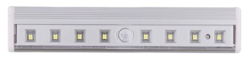 LAMPKA 8 LED CZUJNIK MAGNES DO SZAFY NA SCHODY