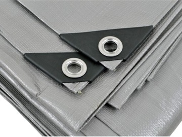 Брезент 2х3 ТОЛСТЫЙ Серебристый и Черный 260г Морозостойкий Водонепроницаемый УФ+++