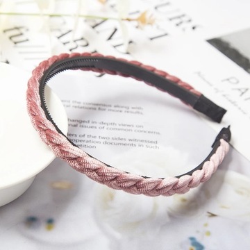 Fashion Solid Color Braid Hairbands For Women Weaving New Non-slip