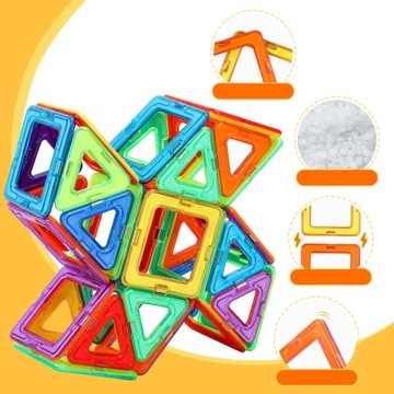 НАБОР БОЛЬШИХ МАГНИТНЫХ ПЛИТОК 105 EL МАГНИТНАЯ ПЛИТКА MONTESSORI