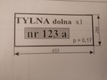 Szyba tylna dolna Ursus C-360, kabina Sokółka