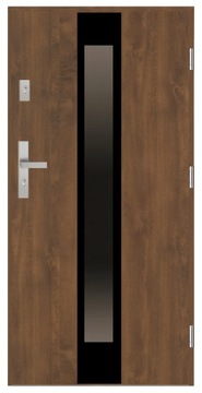 Drzwi zewnętrzne 68mm GI4 BLACK ORZECH 90 PRAWE