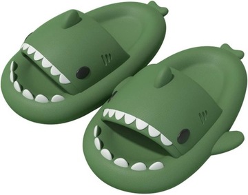 KLAPKI REKINKI PLAŻOWE KAPCIE ANTYPOŚLIZGOWE SHARK