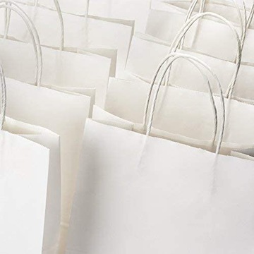 БЕЛАЯ БУМАГА ПОКУПОЧНЫЕ СУМКИ 25 ШТ.