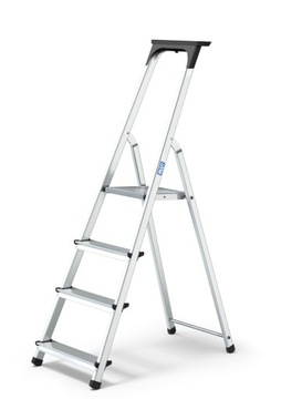 Drabina aluminiowa domowa z półką 4 stopnie