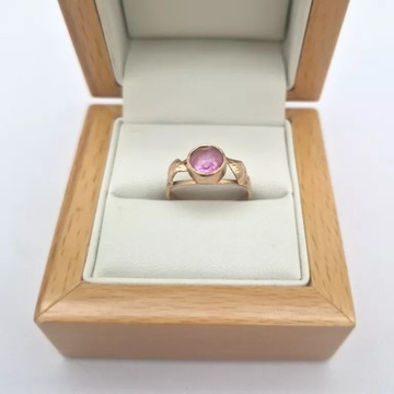 PIĘKNY ZŁOTY PIERŚCIONEK R15