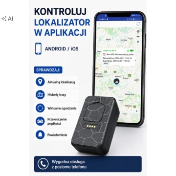 Lokalizator GPS do auta motocykla łodzi 4G LTE 50S 3000mAh MAGNES NASŁUCH