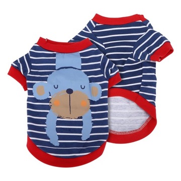 Костюм для домашних животных, тонкая рубашка для собак с героями мультфильмов, толстовки в полоску с