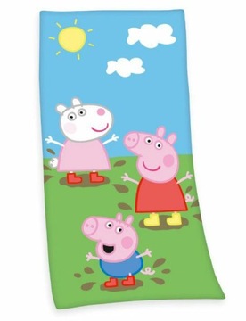 Ręcznik Świnka Peppa niebieski HERDING 75x150