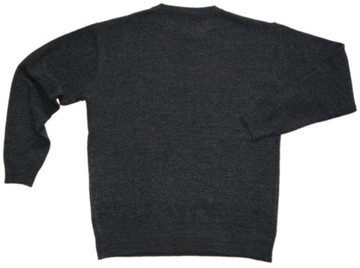 SWETER swetr MĘSKI duży 5XL szer.130cm cienki elastyczny MELANŻ GRAFITOWY