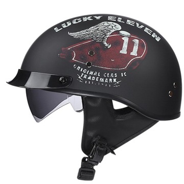 KASK MOTOCYKLOWY retro VINTAGE orzeszek roz. XXL