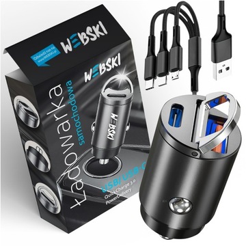 SZYBKA SAMOCHODOWA LADOWARKA ZAPALNICZKA USB 30W
