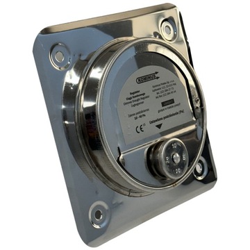 Regulator ciągu ciśnienia kominowego z ramką kwadratową 140 x 140 mm komin