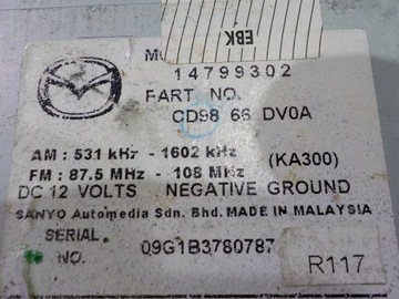 MAZDA 5 PREMACY II 08 Радиоприемник с GPS-навигацией 14799302