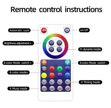 Inteligentne łańcuchy świetlne LED RGB 10M 10X