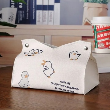 Симпатичный футляр для салфеток с принтом, кожаная коробка для салфеток, водонепроницаемая и пыленепроницаемая