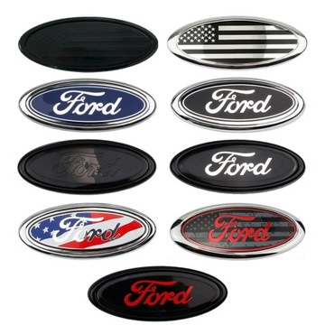 ЭМБЛЕМА ЗНАК Ford 11,5x4,5см-Синий Серебристый