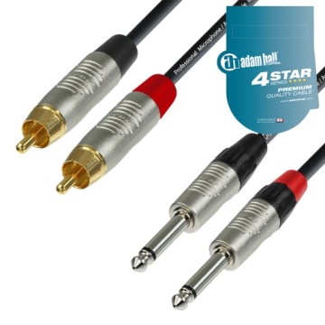 Adam Hall K4TPC Audio Kabel 2x Rca 2x Jack 6 m