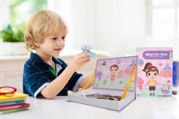 МАГНИТНАЯ ПАЗЛ-ПАЗЛ КРЕАТИВНАЯ ОДЕЖДА ДЕВУШКИ ОДЕВАЛКА