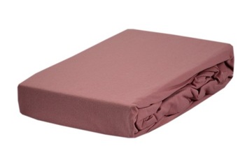 Prześcieradło jersey z gumka 120x200 brudny róż grube