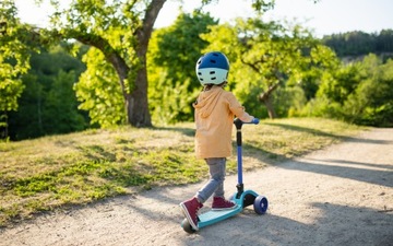 Hulajnoga DLA DZIECI Składana Regulowana Rookie 25 Turquise Kółka LED