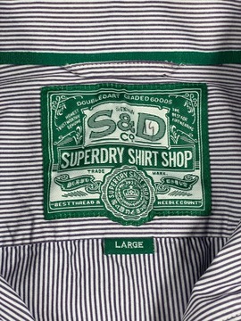 Superdry koszula męska super slim fit logo L XL