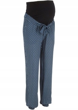 CIĄŻOWE GRANATOWE NADRUK 40 1C2G25 BONPRIX SPODNIE