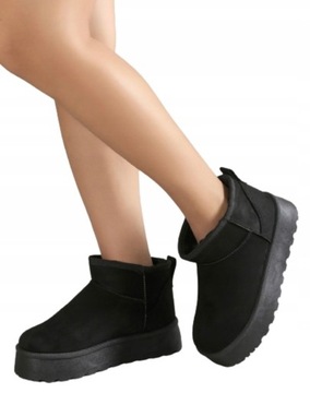 ЧЕРНЫЕ СНЕЖНЫЕ БОТИНКИ ЖЕНСКИЕ НА ПЛАТФОРМЕ EMU MUKLUKI R.41